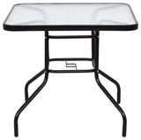 Modern Patio Square Table Steel Frame Dining Table