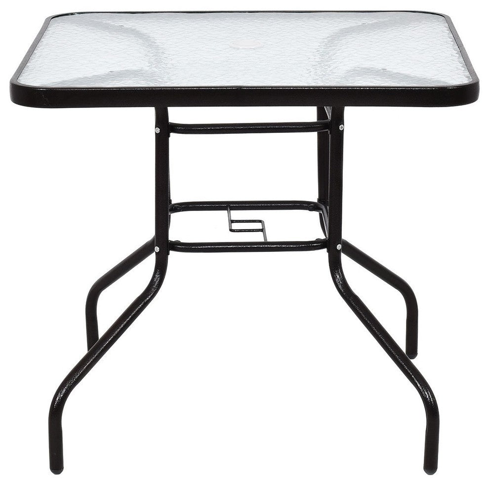 Modern Patio Square Table Steel Frame Dining Table