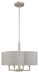 Livex Lighting Brushed Nickel 4-Light Pendant Chandelier