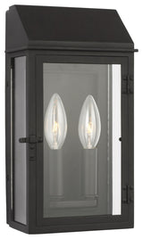 Hingham Small Outdoor Wall Lantern, Textured Black