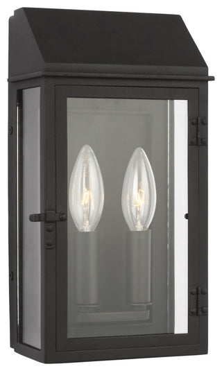Hingham Small Outdoor Wall Lantern, Textured Black
