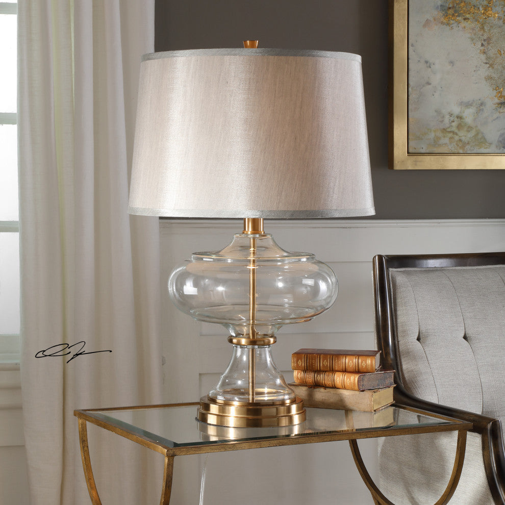 Uttermost Jelani Glass & Brass Lamp