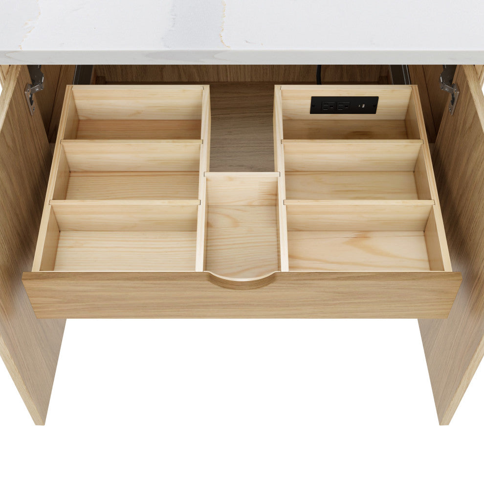 Adelle Vantiy Only Collection, Natural Oak, 72