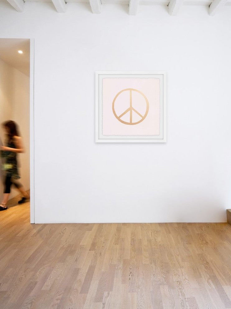 "Golden Peace" Framed Painting Print, 24"x24"