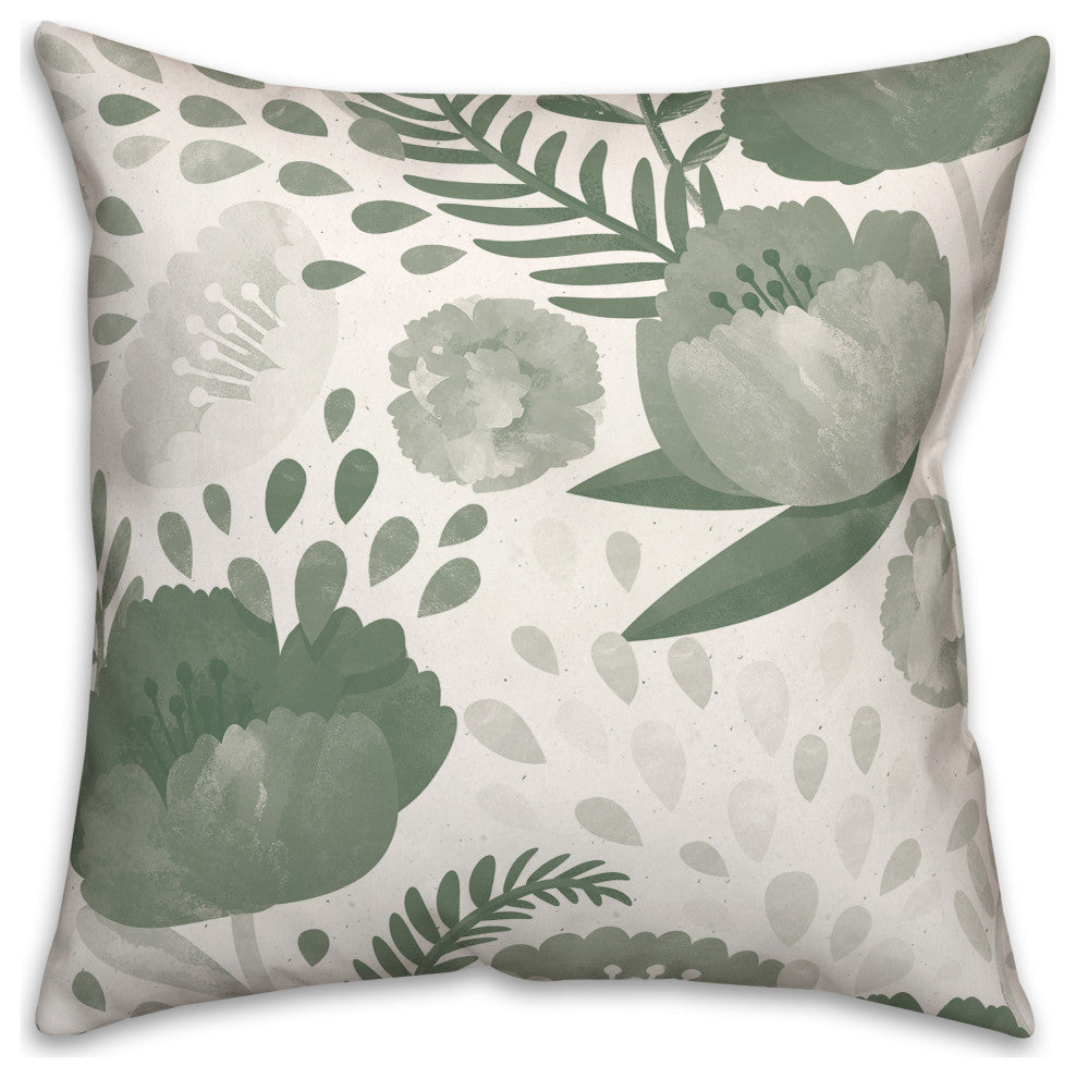 Simple Floral 3 16x16 Indoor / Outdoor Pillow