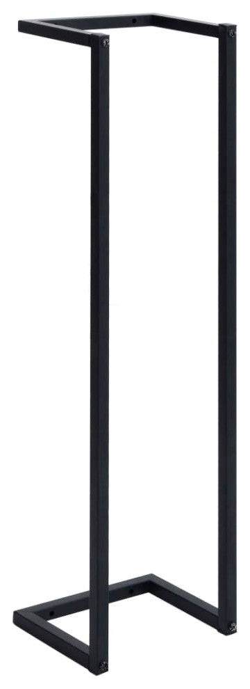 vidaXL Towel Rack Wall Mounted Bath Towel Storage for Bathroom Black Iron