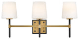 Hinkley Saunders Medium Three Light Vanity, Black