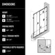 VIGO Ryland 60" to 62" W x 73" H Frameless Track Sliding Shower Door, Stainless Steel, Clear Glass
