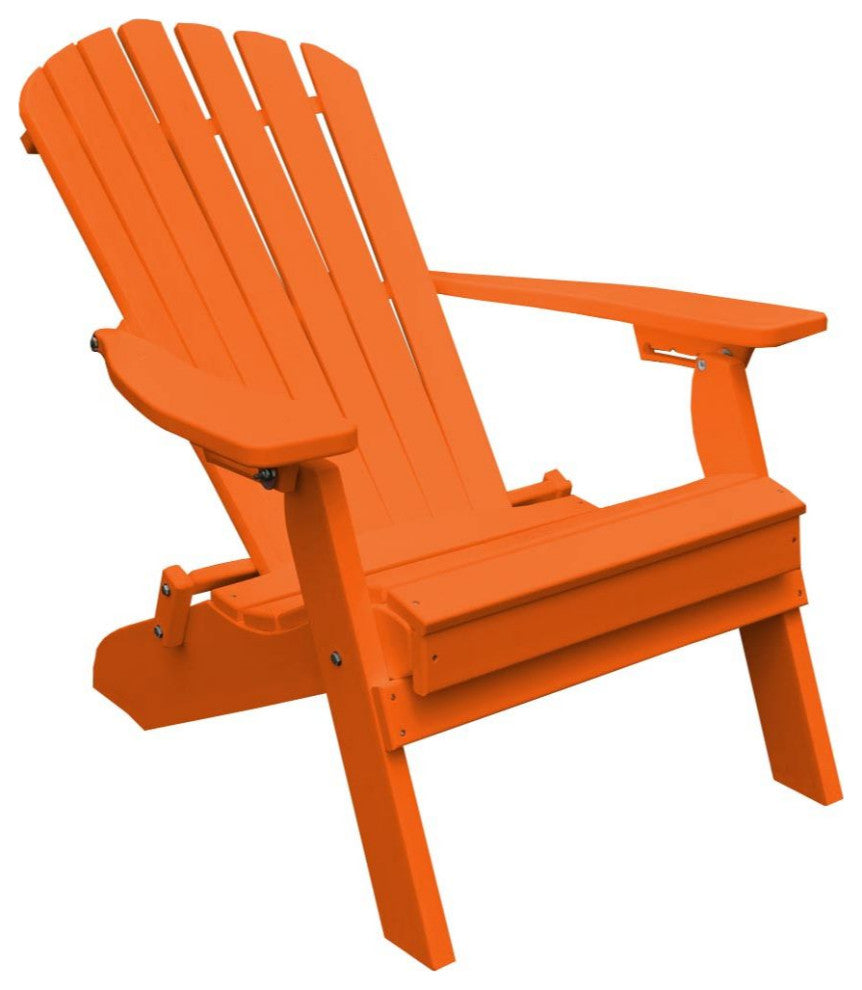 Poly Folding and Reclining Adirondack Chair, Orange