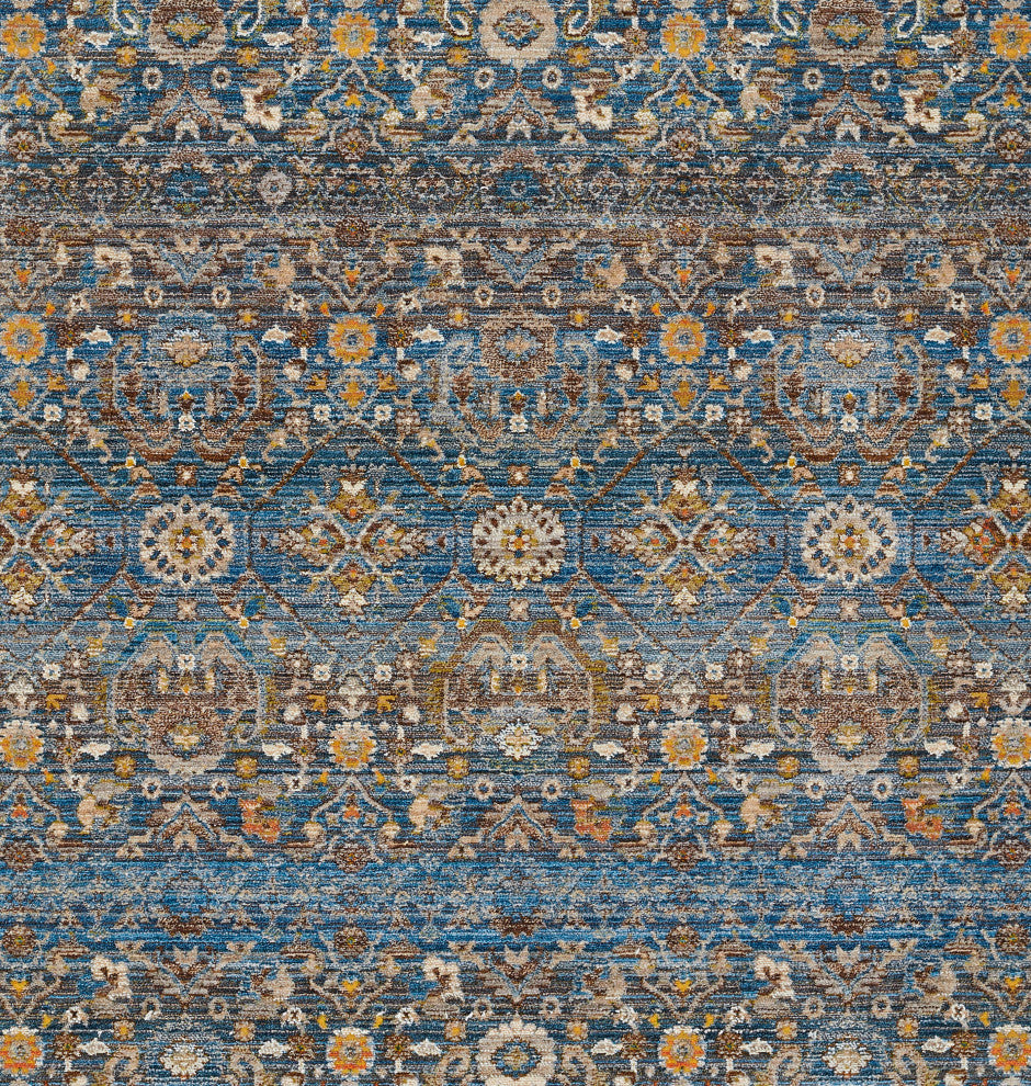 Momeni Izmir Polyester Blue Area Rug 2'6"x8' Runner