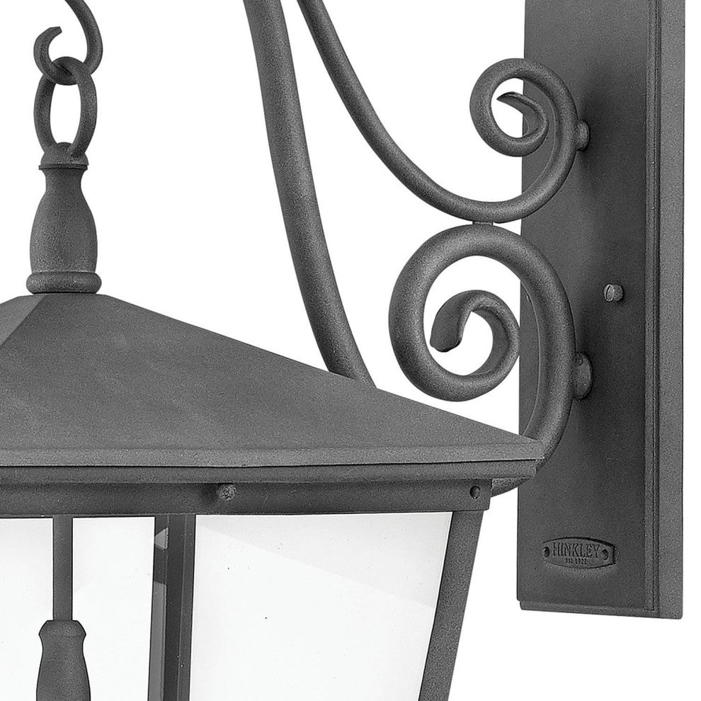 Hinkley Trellis Large Wall Mount Lantern, Aged Zinc