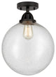 Beacon Semi-Flush Mount, Matte Black, Seedy, Seedy