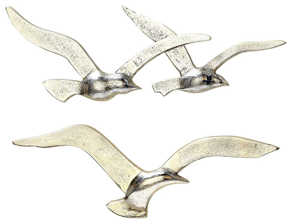 Americana Flying Birds Metal Wall Decor Art, 15.25" and 13.25"