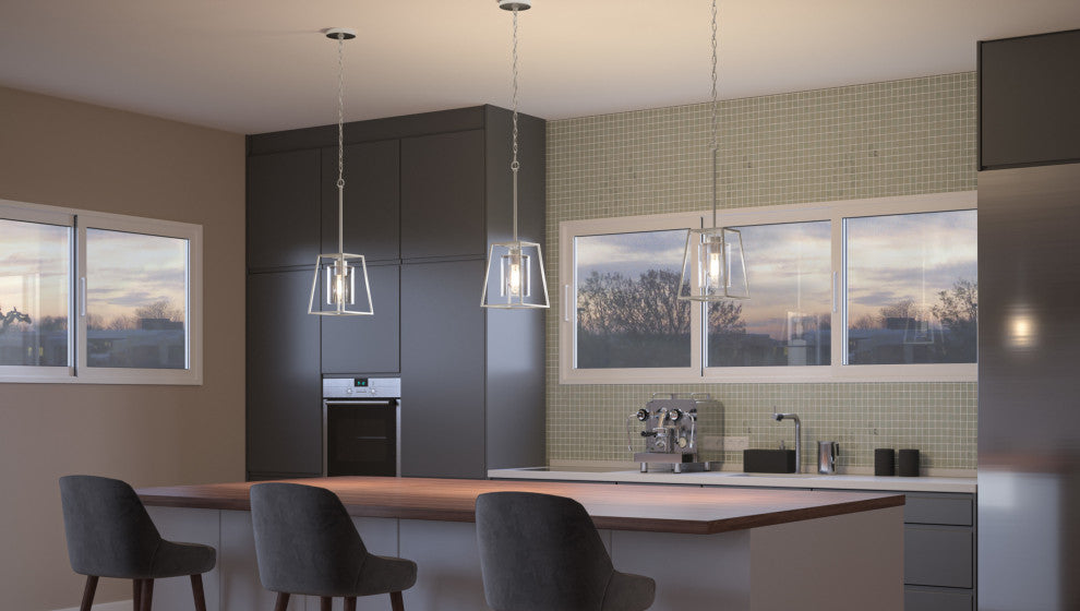 Quoizel PRC1508 Prescott 8"W Mini Pendant - Matte Black