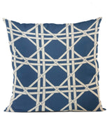 DaVinci Blue and White Luxury Throw Pillow, 20"x26" Standard