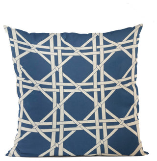 DaVinci Blue and White Luxury Throw Pillow, 20"x26" Standard