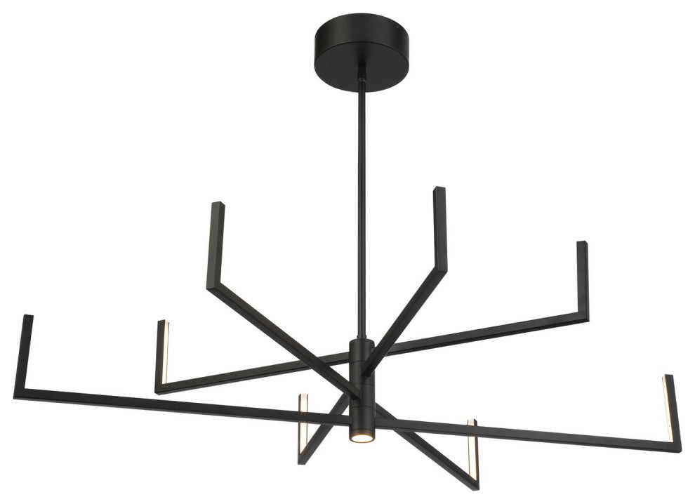 George Kovacs Articular LED Chandelier, Coal