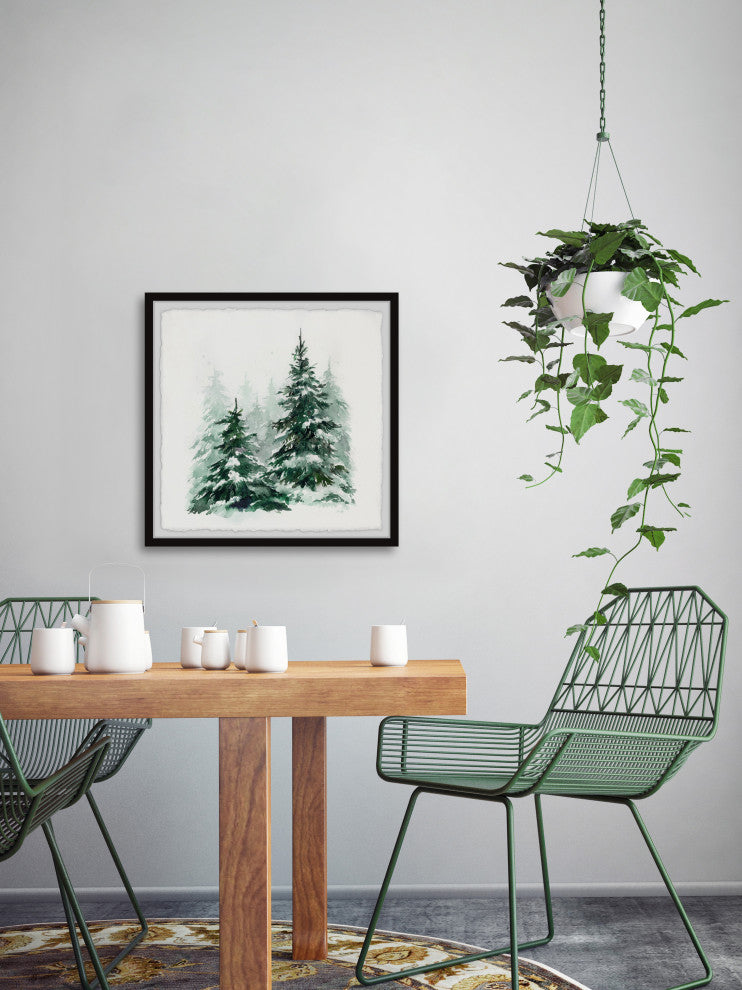 "Into the Winter Woods" Framed Painting Print, 18x18