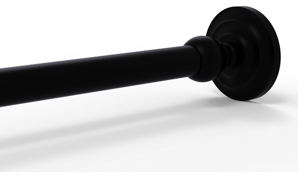 Que New Shower Curtain Rod Brackets, Matte Black