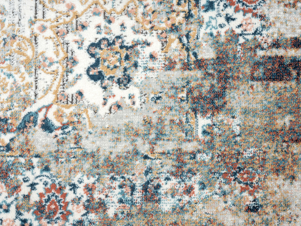 Abani Rugs Azure AZR200A Blue and Grey Vintage Area Rug
