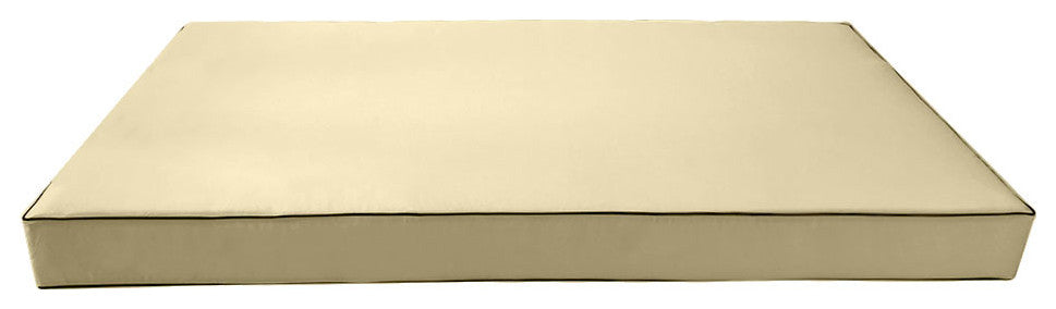 Style6 Twin-XL Contrast Pipe Trim Bolster Pillow Outdoor Slip Cover ONLY AD103