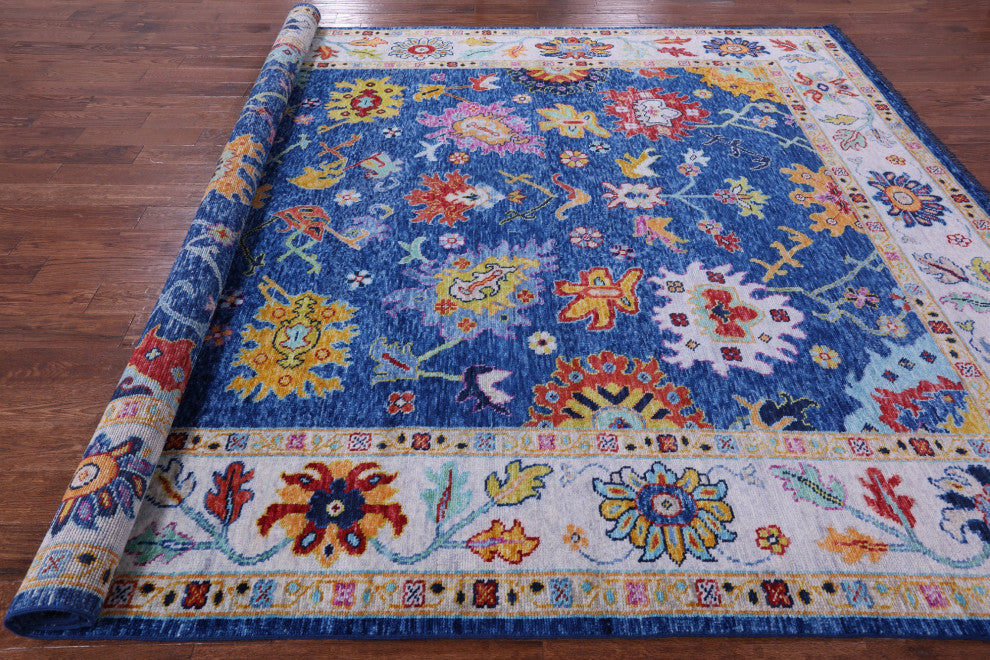 9' 5" X 11' 9" Handmade Turkish Oushak Wool Rug - Q14819