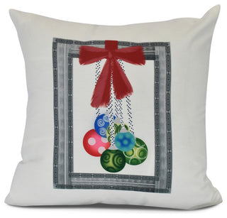 Frame It Up, Geometric Print Pillow, Gray, 26" x 26"