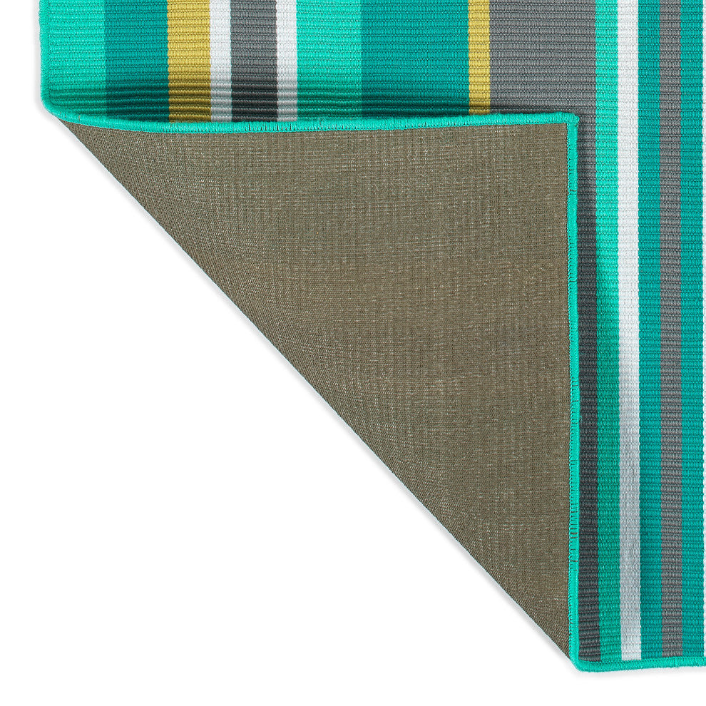 Voavah Teal 4' x 6' Rectangle Area Rug