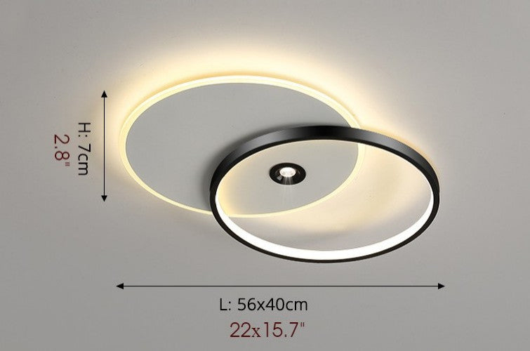 Spa | Dimmable LED Ceiling Lamp, Round Transparent, Warm Light