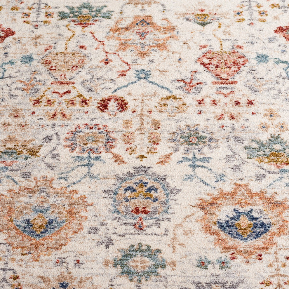Safavieh Lauren Ralph Lauren Collection LRL1400 Rug, Ivory/Blue/Rust, 6'x9'2"