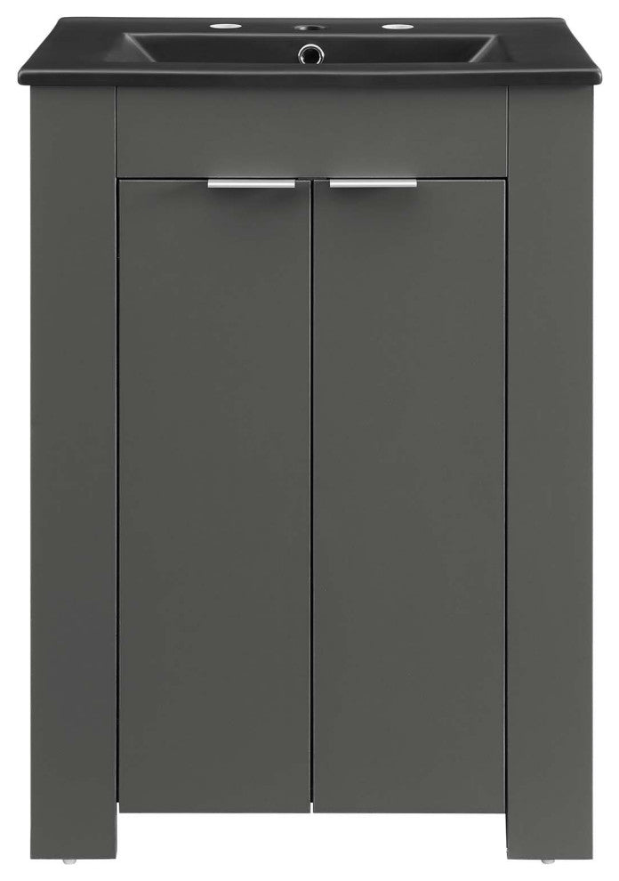 Maybelle 24" Bathroom Vanity - Gray Black
