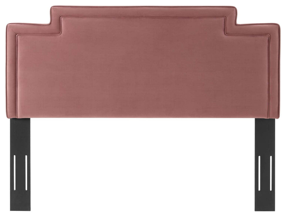 Headboard, Twin Size, Pink, Velvet, French, Mid Century Bedroom Guest Suite