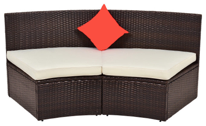 4 Piece Patio Furniture Sets Outdoor Wicker Sofa Set