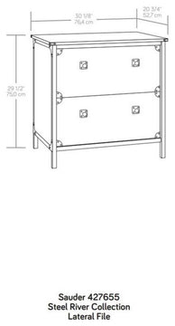 Sauder Steel River Engineered Wood Lateral File in Milled Mesquite/Natural