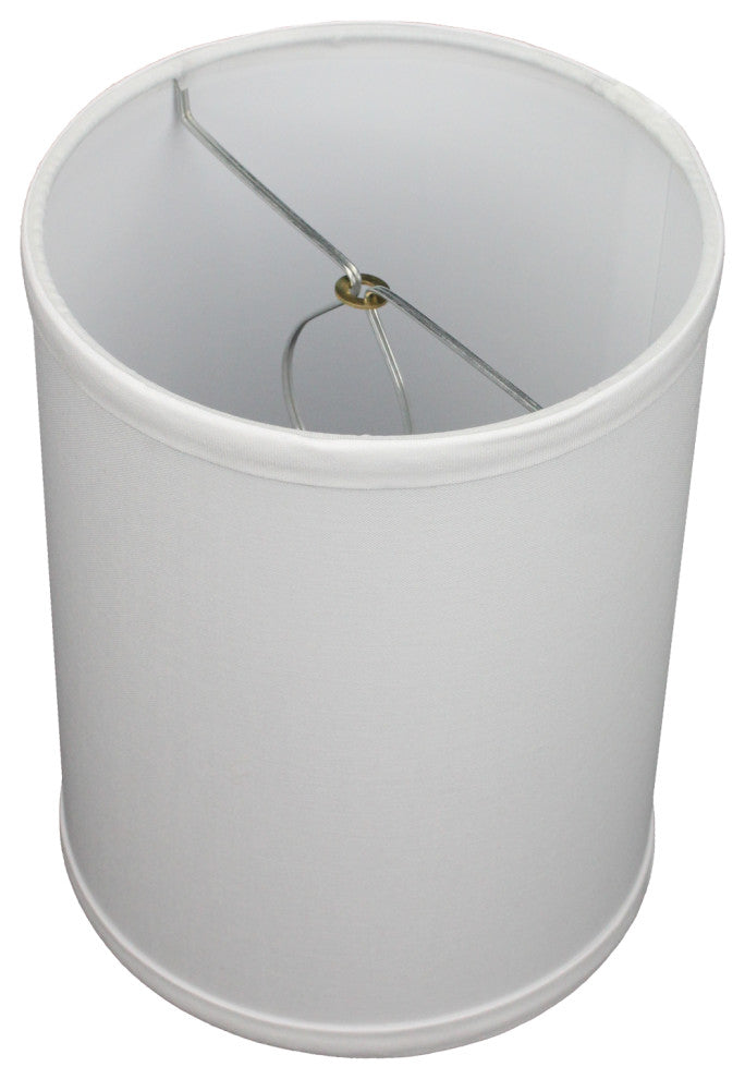 Fenchel Shades 6"x6"x8" Bulb Clip Attachment Drum Lamp Shade, Linen White