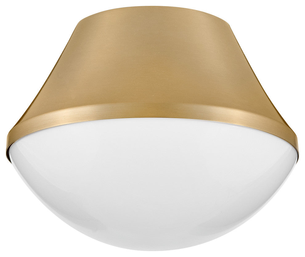 Lark Haddie 11" Flush Mount Ceiling Light, Lacquered Brass