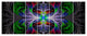 Beautiful Fractal Stained Glass, Abstract Wall Art Canvas, 83"x32", 7 Panels