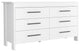 DEPOT E-SHOP: Paris 6 Drawer Double Dresser, 4 Legs, Metal Hardware