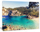 Rocky Beach with Turquoise Water, Beach Photo Canvas Print, 20"x12"