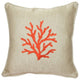 Pillow Decor - Sea Coral in Orange 17 x 17 Throw Pillow