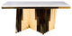 Waterfall Rectangle Marble Top Dining Table With 8 Chairs, Green