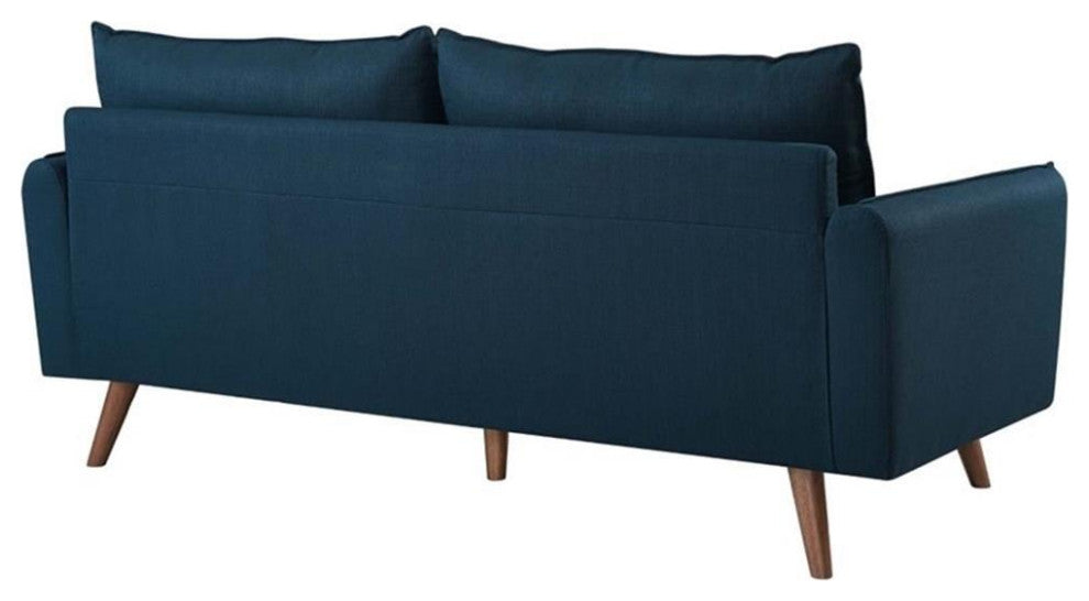 Revive Upholstered Fabric Sofa and Loveseat Set - Azure