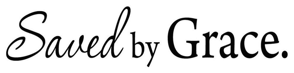 Saved By Grace Wall Decal Saying Christian Wall Art Bible Wall Decals VWAQ 1604
