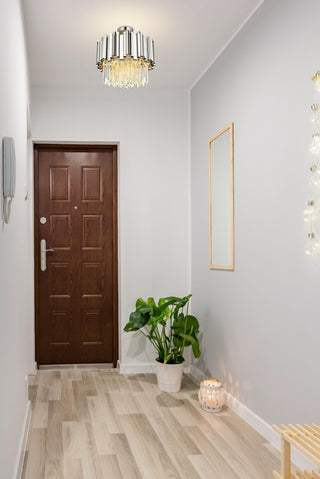 Home Living 16" Flush Mount, Chrome