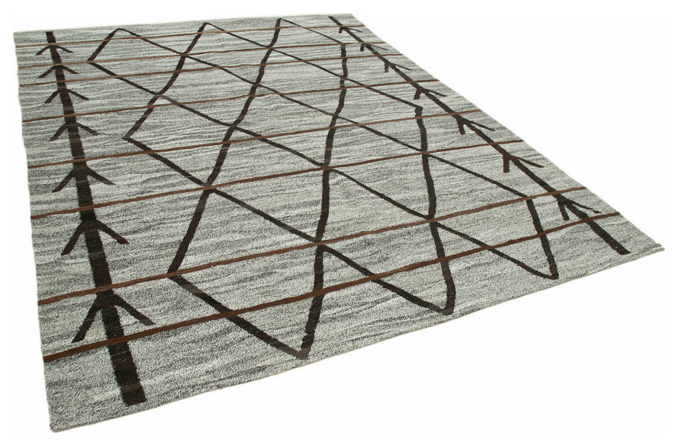 Rug N Carpet - Handwoven Turkish 8' 0'' x 10' 0'' Flatweave Wool Kilim Rug