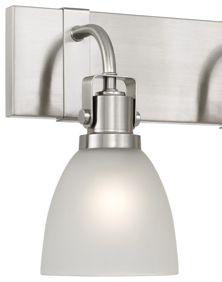 Edison 3-Light Brushed Nickel Finish Vanity Light 6.5"x20.5"x 10.5"