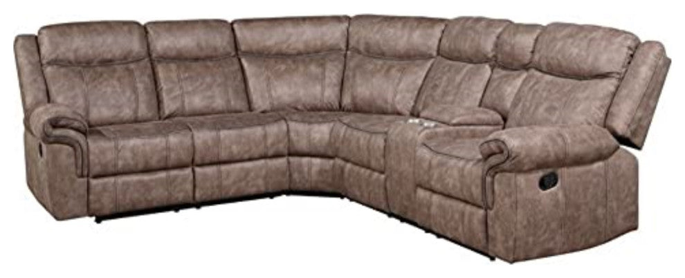 Lv00397, Sectional Sofa, Two Tone Chocolate Velvet, Dollum