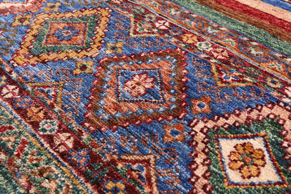 5' 0" X 7' 2" Hand Knotted Super Kazak Khorjin Rug Q10760