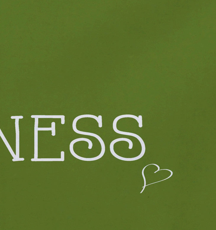 18"x14" Happiness, Word Print Placemat, Green, Set of 4