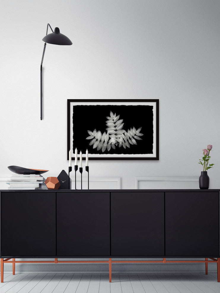"Contrasting Leaves" Framed Painting Print, 18x12